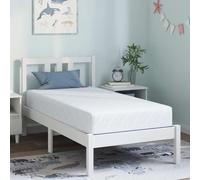 Générique Matelas en Mousse à Mémoire de Gel 80x160 cm, Blanc et Bleu, Design Rectangulaire Bicolore, Confort Fermeté Moyenne pour Chambre
