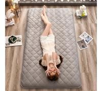 Générique Matelas Futon Japonais 90x200 120x200 180x200, Tapis Tatami Épais Antidérapant Matelas Pliable pour Les Voyages, Les Invités, Le Camping, Les Résidences Étudiantes,Gris,120x200cm
