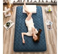 Générique Matelas Futon Japonais 90x200 120x200 180x200, Tapis Tatami Épais Antidérapant Matelas Pliable pour Les Voyages, Les Invités, Le Camping, Les Résidences Étudiantes,Bleu,100x200cm