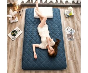 Générique Matelas Futon Japonais 90x200 120x200 180x200, Tapis Tatami Épais Antidérapant Matelas Pliable pour Les Voyages, Les Invités, Le Camping, Les Résidences Étudiantes,Bleu,100x200cm