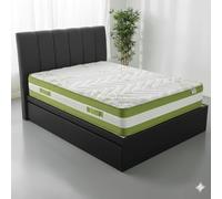 Générique Matelas Roulé Bambou 140x190 cm - Épaisseur 25 cm - Mousse à Mémoire de Forme Haute Densité - Soutien Ergonomique - Bande Latérale Respirante - Tissu 3D