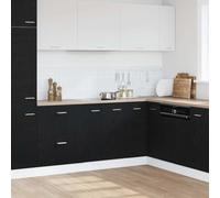 Générique Meuble Bas Chêne Noir 60x46x81,5 cm Bois Contreplaqué Meubles Armoires & Meubles de Rangement Meubles de Cuisine (Poids 21.65KG)