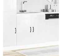 Générique Meuble Bas pour évier Kalmar Blanc Brillant 80x46x81,5 cm,Meubles de Cuisine,853449