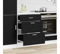 Générique Meuble de Cuisine Bas Riga Chêne Noir 60 x 46 x 81,5 cm,Meubles,Armoires & Meubles de Rangement,Meubles de Cuisine,Noir,25.95 KG,876694