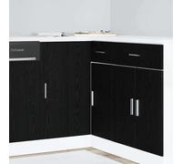 Générique Meuble de Cuisine d'angle Riga Chêne Noir 86 x 46 x 81,5 cm,Meubles,Armoires & Meubles de Rangement,Meubles de Cuisine,Noir,26.18 KG,876721