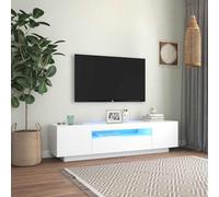 Générique Meuble TV avec lumières LED Blanc 160x35x40 cm,Meubles,Meubles TV,Blanc,30 KG,804427