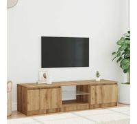 Générique Meuble TV avec lumières LED chêne Artisanal Bois d'ingénierie,Meubles, Meubles TV, Brun (Poids 25KG)