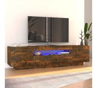 Générique Meuble TV avec lumières LED Chêne fumé 160x35x40 cm,Meubles,Meubles TV,Brun,29.4 KG,815726