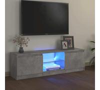 Générique Meuble TV avec lumières LED Gris béton 120x30x36 cm, Meubles, Meubles TV, Gris, (Poids 20KG)
