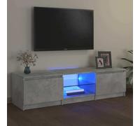 Générique Meuble TV avec lumières LED Gris béton 140x40x36 cm,Meubles,Meubles TV,Gris,21.01 KG,804296