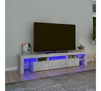 Générique Meuble TV avec lumières LED Gris béton 200x36,5x40 cm,Meubles, Meubles TV,3152813