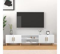 Générique Meuble TV Blanc Brillant 180x31,5x40 cm Bois d'ingénierie,Meubles,Meubles TV,Blanc,27.4 KG,816258