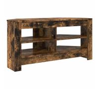 Générique Meuble TV d'angle 102 x 40,5 x 45 cm Chêne Fumé Bois d'Ingénierie | Design minimaliste, forme rectangulaire, teintes neutres, étagères multiples, surface mate, usage intérieur, montage sécurisé