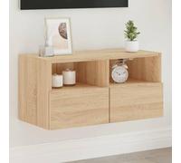 Générique Meuble TV Mural chêne Sonoma 60x30x30 cm Bois d'ingénierie,Meubles, Meubles TV, Brun (Poids 11.13KG)