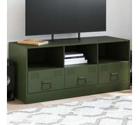 Générique Meuble TV Vert Olive 99x39x44 cm Acier,Meubles, Meubles TV,841737