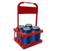 Générique Milk Bottle Holder - Foldable Wine Beer Rack Bottle Carrier Organizer | Four Compartment Beverage Basket with Handle Holder for Gym Training School Outdoor Trips