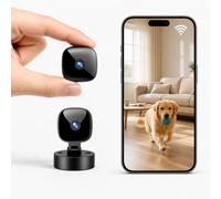 Générique Mini Caméra Sécurité WiFi,Surveillance Intérieure sans Fil 1080P | Vision Nocturne & Détection Mouvement, Angle 360° pour Garder sur Bébé, Animal ou Domicile, Petits Espaces et Location