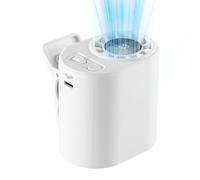 Générique Mini Clip Fan - 7.5x7.5cm Hands Free Rechargeable Blower | 100 Speed LED Display Table Fan,for Car Camping Work Home Office Travel Waist Shirt Bedroom Desk Beach