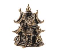 Générique Mini Pagode en Laiton pour Décoration Zen Intérieure et Extérieure, Figurine Asiatique Raffinée pour Aquarium et Jardin Japonerie Miniature