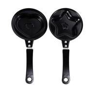 Générique Mini Poêle à Omelettes Plusieurs styles en Fer Poêle de Cœur Antiadhésive 2 Pièces pour Garçon et Filles pour Petit Déjeuner et Repas Amusants Plusieurs styles