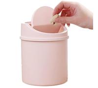 Générique Mini poubelle de bureau avec couvercle basculant, Petite poubelle de bureau en plastique avec couvercle rabattable, Compacte et Sans Odeur, chambre, salle de bain et plan de travail de