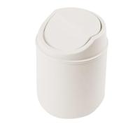 Générique Mini Poubelle En Plastique, Petite Poubelle De Bureau Avec Couvercle Pivotant Pour La Maison, Le Bureau, La Cuisine, Table De Toilette, Chambre à Coucher, Salle Bain (White)