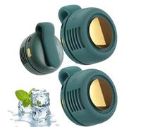 Générique Mini Ventilateur à Clip Portable - 3 Vitesses, Sans Pales, Silencieux, Rechargeable pour Bureau, Voyage, Extérieur, Se Fixe sur Chemise et Ceinture (Vert-2pcs)