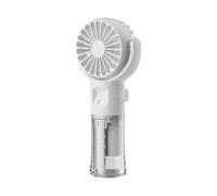 Générique Mini Ventilateur De Poche Silencieux, Mini ventilateur humidificateur portatif, brumisateur portable, batterie rechargeable, charge rapide, vaporisateur d'eau, à main avec(White)