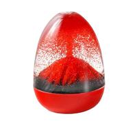 Générique Minuterie Sablier Liquide Oeuf Volcan Rouge, Jouet Sensoriels Liquid Motion Timer Bubbler Fidget Toy Déco pour Maison Bureau