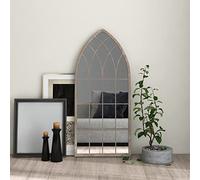Générique Miroir Décoratif Murale avec Effet Rouillé Antique - 100x45 cm - Sable pour Salon, Chambre, Entrée - Design Industriel en Fer Forgé - Agrandissement Visuel de l'espace