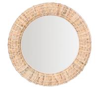 Générique Miroir Mural Rond en Jonc de Mer, Diamètre 50 cm, Style Bohème, Couleur Naturelle, Décoration Intérieure