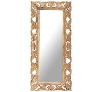 Générique Miroir sculpté à la Main Marron 110x50 cm Bois de manguier Maison & Jardin Décorations Miroirs (Poids 10.02KG)