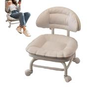Générique Mobile Workshop Seat 360 Degree Wheeled Cushioned Utility Chair | Workshop Home Garage Studio Office Cleaning Pedicure Crafts Comfortable Adjustable Mobility Support
