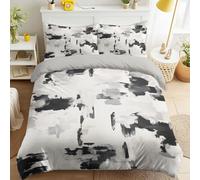 Générique Modern Abstract Microfiber Duvet Cover Set Soft Minimalist Unique Brush Strokes Colour Blocks Print Bedding Set with 2 Pillowcases, Reversible Design King Size 90" x 87" for Kids and Adults