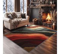 Générique Moderne 100 x 160 cm Doux Tapis de Chambre Moquette, Abstrait Terracotta Effet Marbre Lavable Antidérapant Tapis de Salon - Moquette pour Salle de Séjour Chambre d'enfant Salle de Jeu