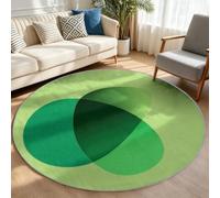Générique Moderne Minimaliste Tapis Salon 180cm Rond Lavable en Machine | Cercles Géométriques Superposés Descente de Lit Carpets, AntidéRapant, Chambre Mangerdes Carpet, Doux Poil Ras