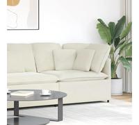 Générique Module Angle Canapé Velours Crème 100 cm | Structure Métallique, Assise Textilène, Modulable, Design Élégant