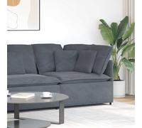 Générique Module Canapé Angle Gris Foncé 100 cm | Velours Doux, Cadre Métal Solide, Assise Textilène, Modulaire Extensible