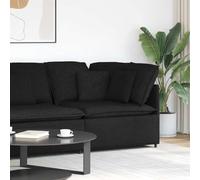 Générique Module d'angle pour canapé modulable Noir 100 cm | Structure métallique robuste, assise en textilène, tissu respirant, design modulaire