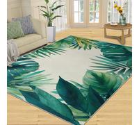 Générique Monstera Grand Tapis Lavable antidérapant à Poils Courts pour Salon, Chambre à Coucher, Chevet, Salle à Manger - 180 x 240 cm