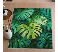 Générique Monstera Tropical Tapis Chambre 140x200 - Motif Feuilles Palmier Tapis à Poils Courts Doux Antidérapant - Lavable en Machine - pour Salon à Coucher Cuisine Salle à Manger Stxg52