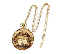 Générique Montre À Gousset,avec Chaîne, Accessoires De Mode Américaine 250ème,Vintage Montre à Gousset pour Collection - pour Hommes Femmes Bureau Maison Voyage Mariage Soirée Fête des Pères