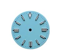 Générique Montre de Calendrier Simple/sans 28,5 diamètre, avec Cadran Lumineux Bleu-Vert et Aiguilles adaptées aux Accessoires Montre à Mouvement NH35/2815/2836