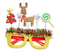 Générique Montures de lunettes colorées de célébration de noël, monture de lunettes de vacances pour les festivités de vacances, accessoires de fête de noël