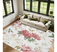 Générique Motif Floral Tapis Fleur Rose Salon 140x200cm