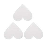 Générique Moule à Gâteau en Polystyrène Forme Cœur 3 Pièces 15 Cm Hauteur 5 Cm Mousse Blanche pour Modelage de Gâteaux Décoration Fête DIY Artisanat