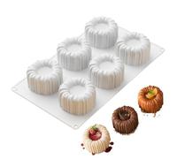 Générique Moule à mousse 6 empreintes à pudding dentelle française DIY | Moules de cuisson pour gâteaux Pour parents passionnés débutants professionnels foyer appartement cuisine école