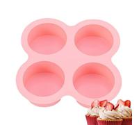 Générique Moule À Mousse En Silicone Moule À Pudding 4 Cavités Antiadhésif | Moules À Mousse Gâteau, Dessert Français Pour La Crème Glacée Brownie Pudding Pâtisserie Rose