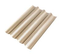 Générique Moule à pain français avec perforations et à pain, Gold | Perforations sur chaque position du pain, forme canalisée unifiée, finition antiadhésive pour un nettoyage de
