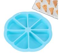 Générique Moule à pizza en silicone | 8 cavités triangulaires - Plaques scones silicone | Pour Pâtissiers Débutants Confirmés Femmes Hommes Anniversaire Fêtes Réunions Soirée Familiale